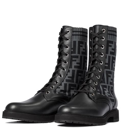 fendi black motorcycle boots|Fendi rockoko boots.